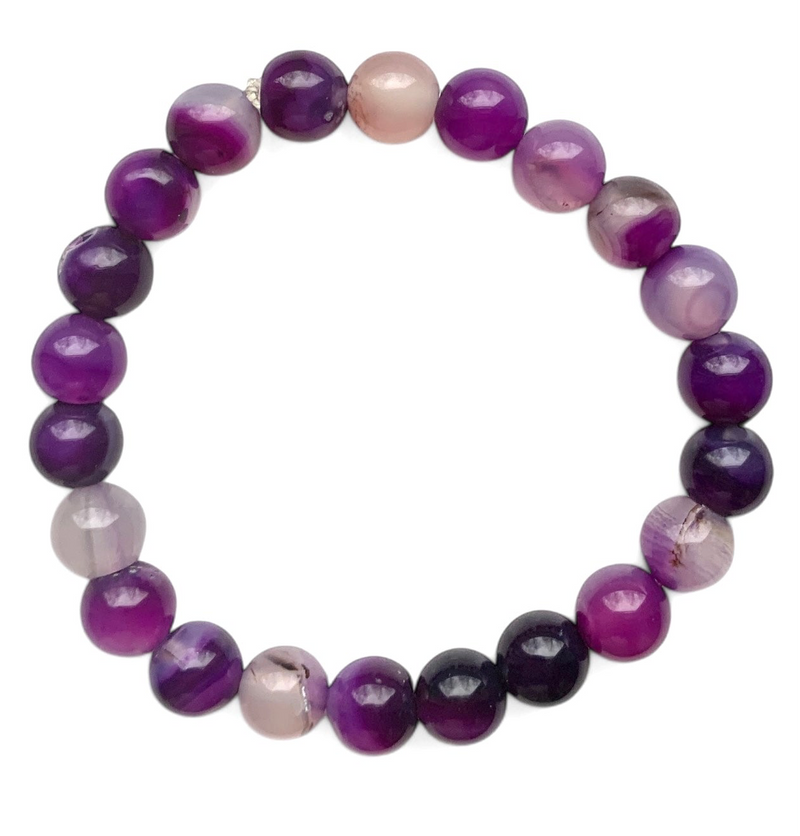 Amethyst beaded bracelet