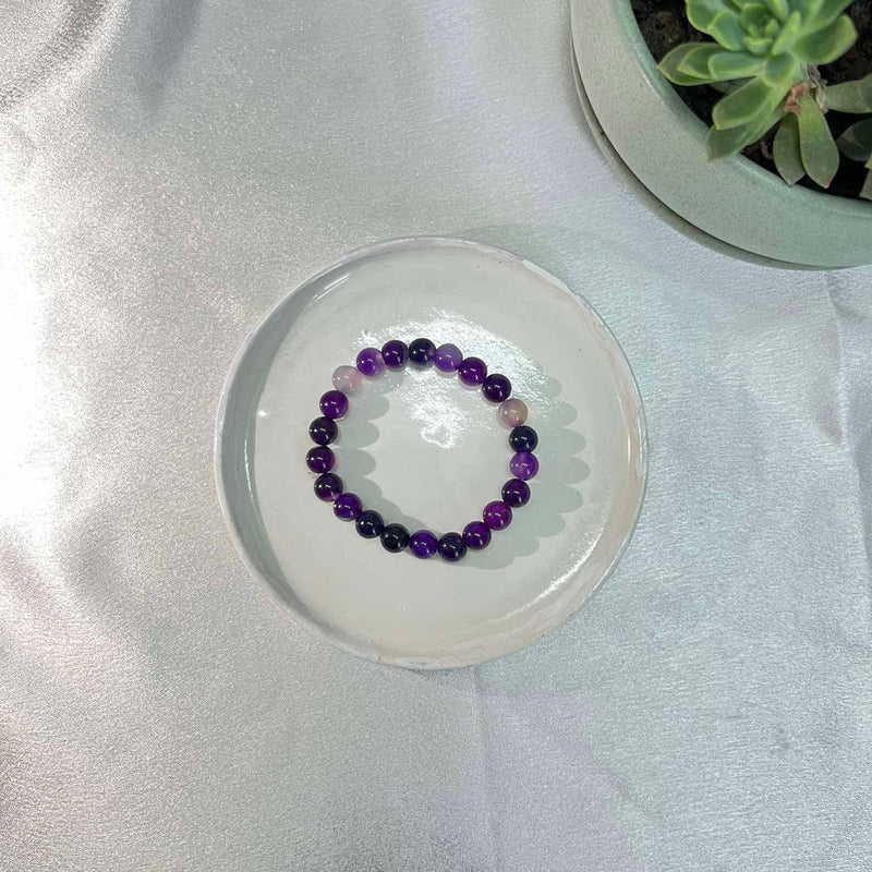 Amethyst beaded bracelet