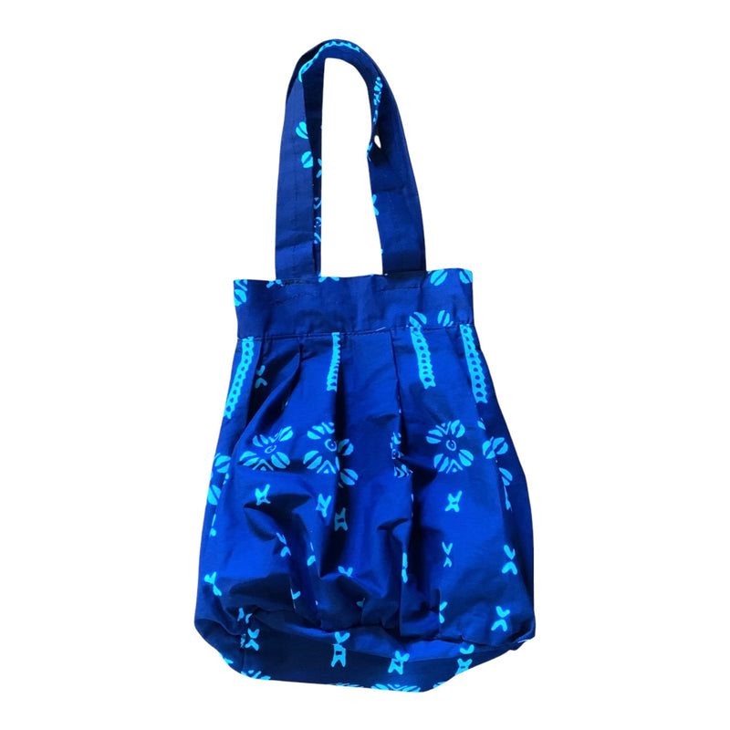 Pleated Kitenge tote