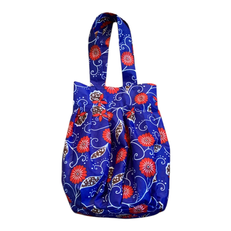 Pleated Kitenge tote