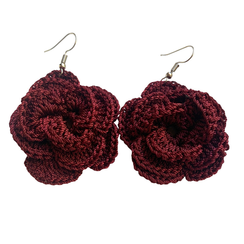 Crochet flower earrings