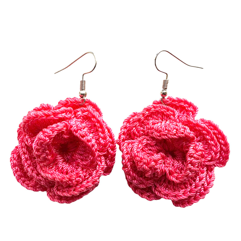 Crochet flower earrings